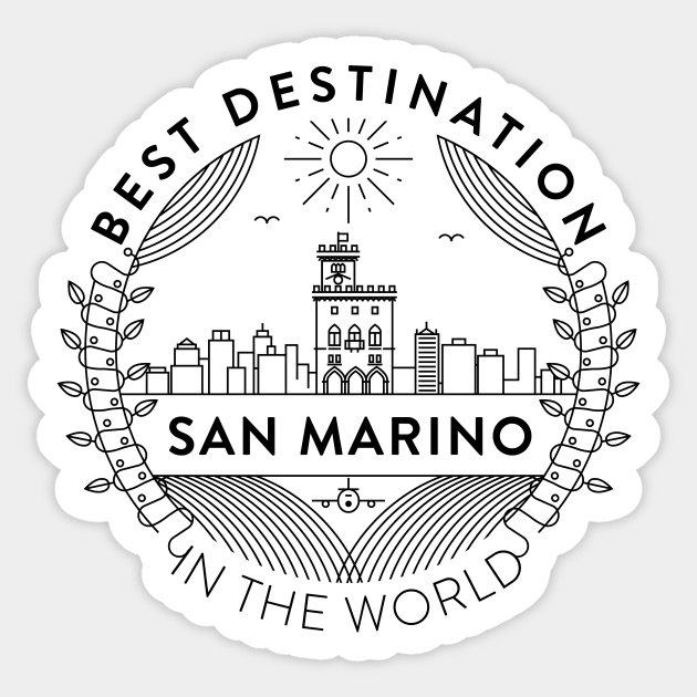 San Marino Minimal Badge Design Sticker by kursatunsal